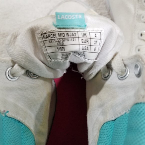 Lacoste white canvas running shoes - Picture 5 of 6